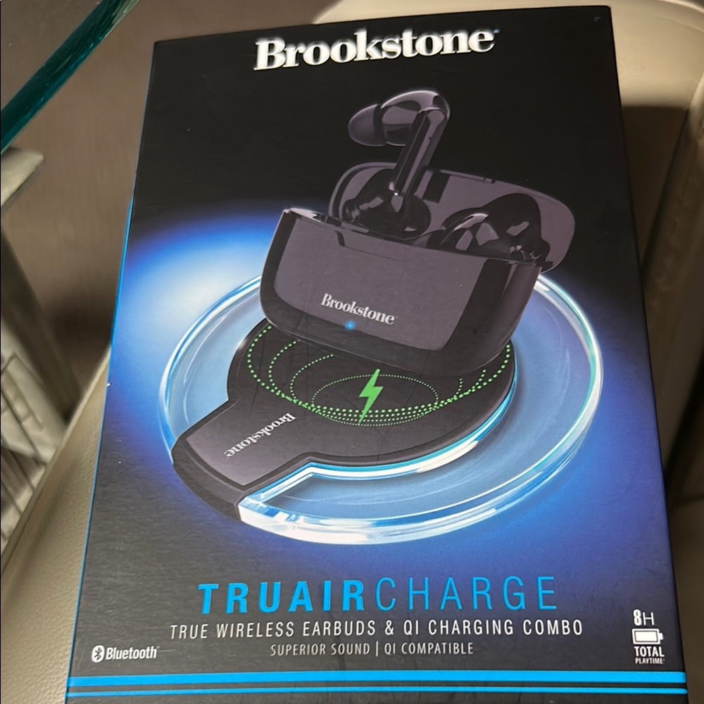 New Brookstone True Wireless Earbuds with Charging Pad